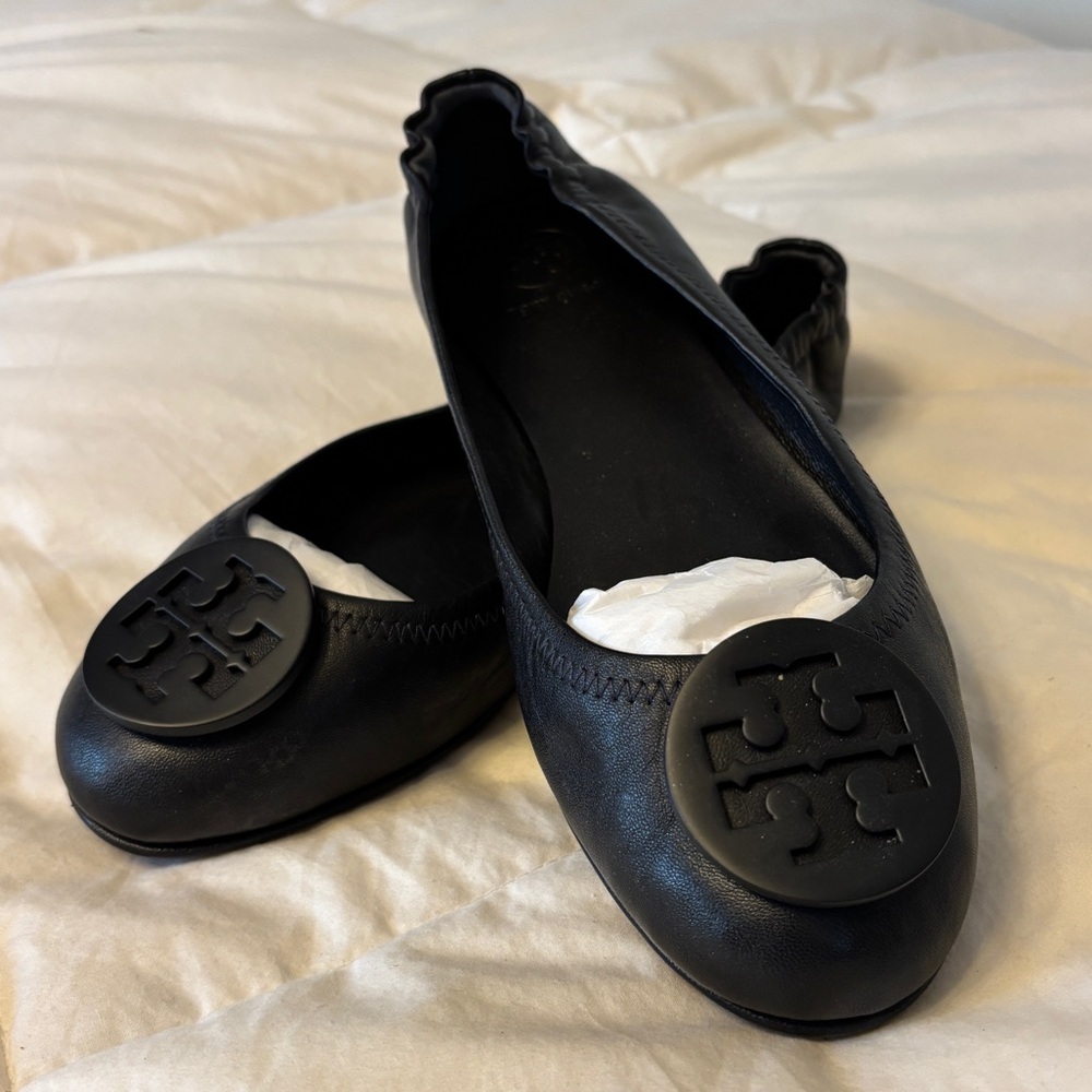 Tory Burch Navy Ballet Flats size 8